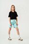 Cargo Pocket Pocket Cover Embroidered Girl's Shorts - 2