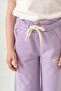 Live in the Moment Printed Girl's Sweatpants with Slits and Bow - 5