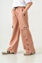 Cargo Pocket Legs Riveted Pocket Cover Inspiration Printed Girls' Sweatpants - 7