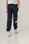 Cargo Pocket Pocket Cover International Traveller Printed Boys' Sweatpants - 8