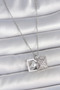 316L Steel Silver Color Chain Zircon Stone Pearl Open Diamond Model Women's Necklace