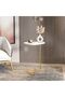 Metal and marble wood side table 45 x 60 cm