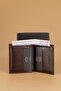 -Set 2- 100% Genuine Leather Special Gift Boxed Groom Belt Wallet Dowry Set Brown - 4
