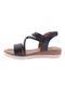 133-23Y Women's Cross-Strapped Rubber Detailed Sandals Black - 3