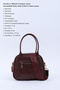 Bordo Shk225 Faux Leather, Two Compartments with Zipper, Column Strap Bowling Hand and Shoulder Bag - 3