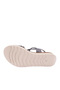 133-23Y Women's Cross-Strapped Rubber Detailed Sandals Black - 5