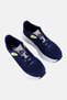 Women Lace Up Brand Logo Outdoor Shoes, Navy - 4