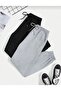 2 Pcs Jogger Sweatpants - Black and Gray Elasticated Hem High Waist