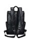 Zip Closure Leather Backpack Black - 2