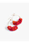 Earrings Natural Textured Tassel Detailed