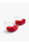 Earrings Natural Textured Tassel Detailed - 3