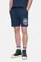 Sierge Navy Blue Knitted Shorts Printed 100% Cotton Standard Fit Men's Knitted Shorts