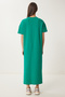 Cotton Summer Casual Combed Dress Lively Green Lub0056 - 5