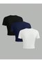 3LÜ Women's Crew Neck Lycra Short Sleeve Body Crop Blouse - 2