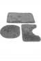 Toilet Set Bathroom Mat Non-Slip Base Bathroom Set 3-Piece Toilet Set 60X100 50X54 37X44