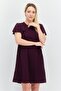 Women Solid Mini Dress, Purple
