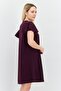Women Solid Mini Dress, Purple - 2