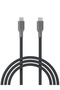 | كابل USB-C PD – 1 متر – رمادي – نايلون مضفر – شحن سريع ومتين - 3