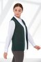 Women's Steel Knit Pocket Zippered Plain Knitwear Vest Green - 4