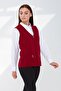 Women's Steel Knit Pocket Zippered Plain Knit Vest - 3