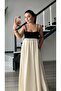 Natural Patchwork Maxi Linen Dress - 5