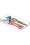 Plastic Drawer Organizer, Clear Divided Storage for Vanity, Bathroom, Kitchen (8"x16"x2") - 5