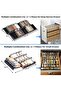 Black Acrylic 4-Tier Spice Drawer Organizer, Expandable Rack for Kitchen Drawers (2 Sets) - 5