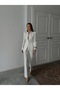 Aurelia Gold Button Detailed White Jacket Trousers Set Aurelia Collection - 3