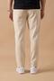Men's Beige Slim Fit Linen Blended Striped Trousers - 4