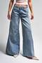 Women's T.Kot Color 10S5-32 Elephant Leg Loose Cut 100% Cotton Ripped Detailed Denim Jean - 2