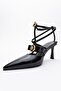 PEAL Black Patent Women's Heeled Shoes - 5