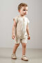 Baby Kids Natural Cotton Comfortable Jumpsuit Salopet Trend Fashion Bottom Top Set - 2