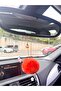 Automobile Rearview Ornament Orange Plush Pompom Orange Movable Ballcock Rearview Ornament - 2