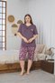 Plus Size Lycra Combed Cotton Capri Pajama Set - 2