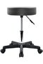 Round Rolling Stool PU Leather Height Adjustable Swivel Drafting Work SPA Medical Salon Stools