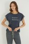 Couple Women's Pajama Set with Sleeve Ornament Stitching Detail Stripes - 4
