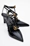 PEAL Black Patent Women's Heeled Shoes