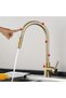 Smart Touch Touchless Kitchen Sink Faucet Matte Gold Spiral Spout Kitchen Faucet - 2