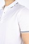 Men's Regular Fit 100% Cotton Short Sleeve White Polo Neck T-Shirt 25411288 -010 - 4