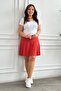 Patterned Viscon Short Skirt