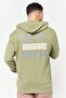 Men Brand Logo Long Sleeve Full Zip Hoodie, Sage Green - 4