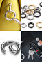 4 Pieces of Metal Spring Ring Mechanism - Bag Ring - (Inner Diameter 2.5cm - Outer Diameter 3.5cm) - 5