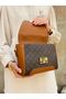 378 Women's Bag Gold Accessories 2 Compartment Cover Handle and Handbag - 3