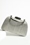 Model Evening Dress Bag with Glittery Hand and Long Chain Strap