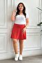 Patterned Viscon Short Skirt - 2
