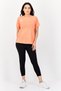 Women Sportswear Fit Short Sleeve Running Top, Coral - 3