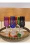 Coffee Side Glasses 6 Pcs Bohemia Crystal Colored 180 ml - 3
