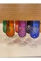 Coffee Side Glasses 6 Pcs Bohemia Crystal Colored 180 ml - 7