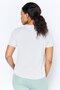 Women Sportswear Fit Short Sleeve Outdoor T-Shirt, Grey - 3