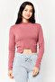 Women Sportswear Fit Long Sleeves Training Top, Rust Pink